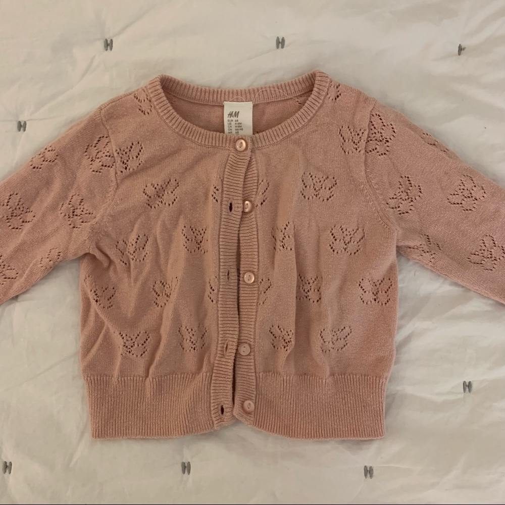 H&M Butterfly Baby Knit Cardigan, 4-6M